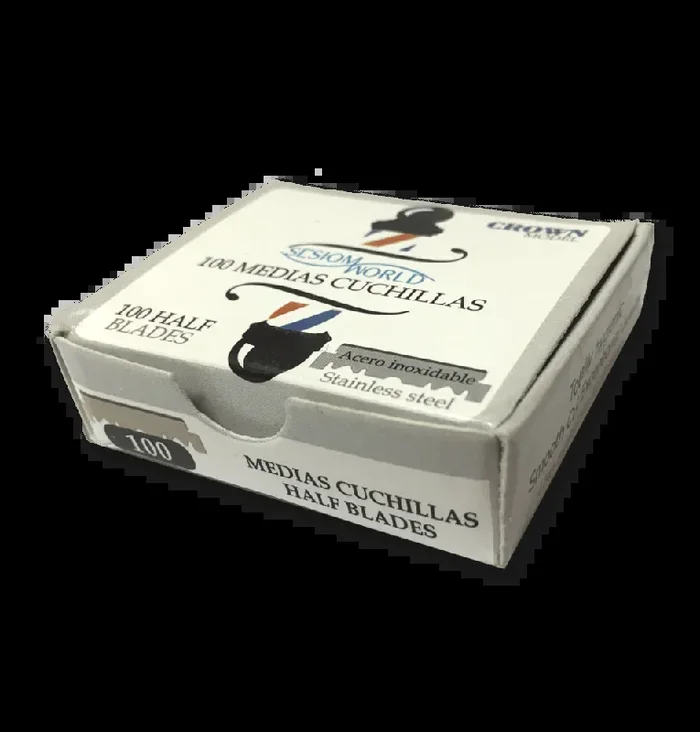 Caja 100 medias cuchillas Crown model profesional – sesioMWorld