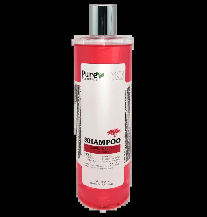 Champú natural Pure Cosmetics ÁRBOL DEL TÉ con protección solar 500ml. – sesioMWorld