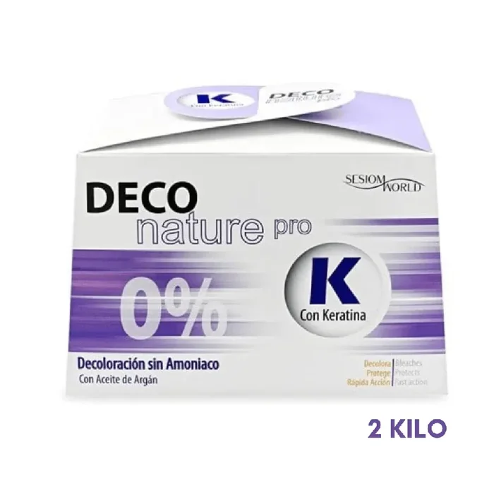 DECO NATURE PRO 0% Sin Amoniaco con Keratina y Argán 2 kilos – sesioMWorld
