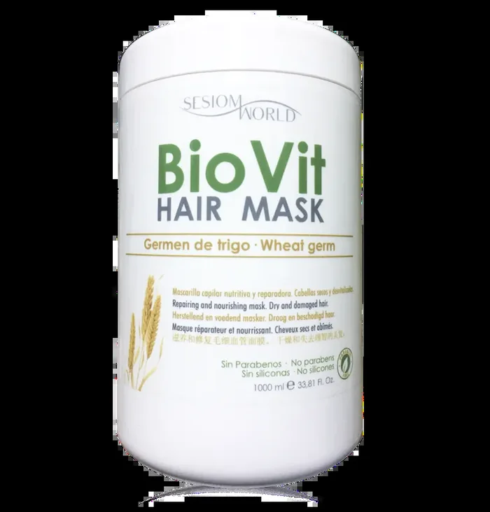 Mascarilla capilar BIOVIT Germen de trigo nutritiva cabellos secos 1000ml – sesioMWorld