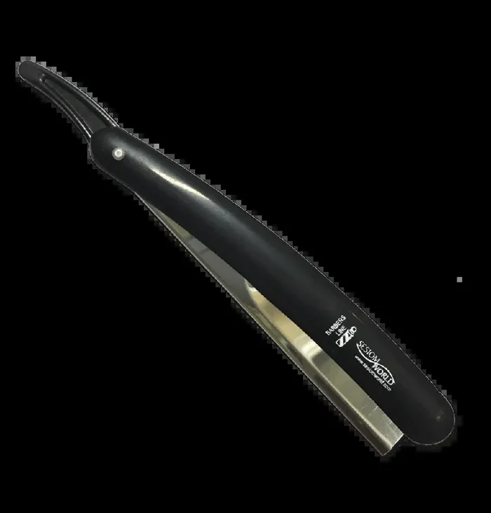 Navaja profesional peluquería-barbería hoja partida Black – sesioMWorld