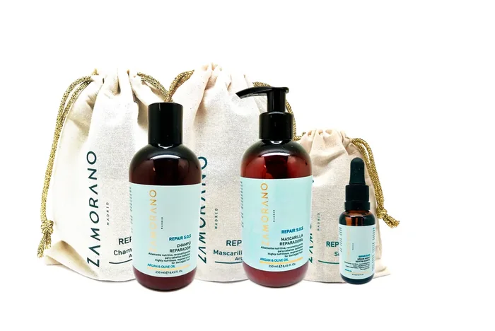 Pack completo altamente nutritivo REPAIR S.O.S con aceites argán y oliva ZAMORANO – sesioMWorld