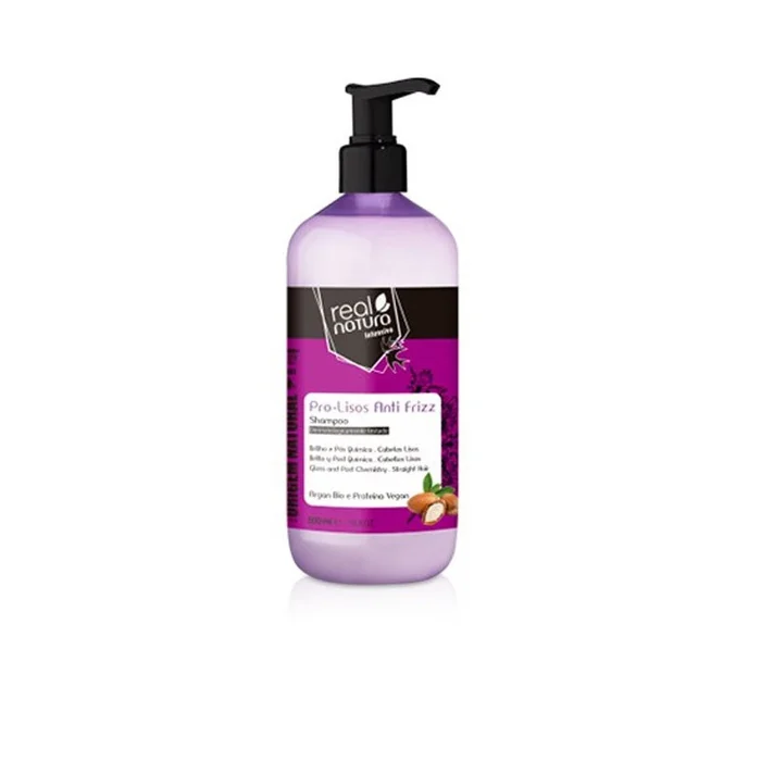 Real Natura Pro-Lisos Anti Frizz Argan Champú (500ml)