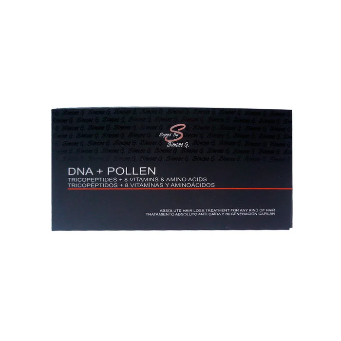 Simone G. 61 Anti-Caída ADN+POLEN Tricopéptidos+8 Vitaminas y Aminoácidos (10x10ml)