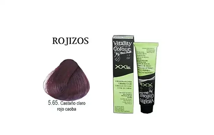 Tinte en crema VITALITY COLOUR XXL 100ml. TONO 5.65 – sesioMWorld