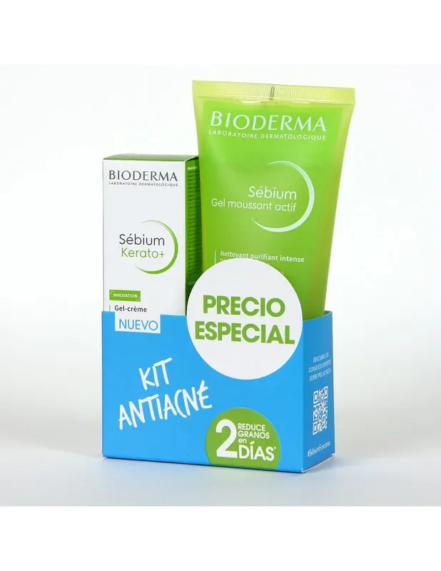 Bioderma Pack Sebium Kerato 30ml + Gel Moussant Actif 200ml