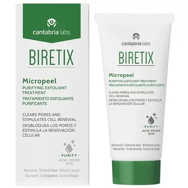 Biretix Micropeel Tratamiento Exfoliante Purificante 1 Envase 50 Ml