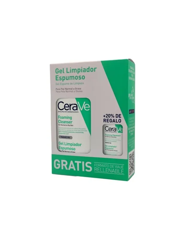 Cerave Gel Limpiador Espumoso 473ml + Regalo formato Viaje