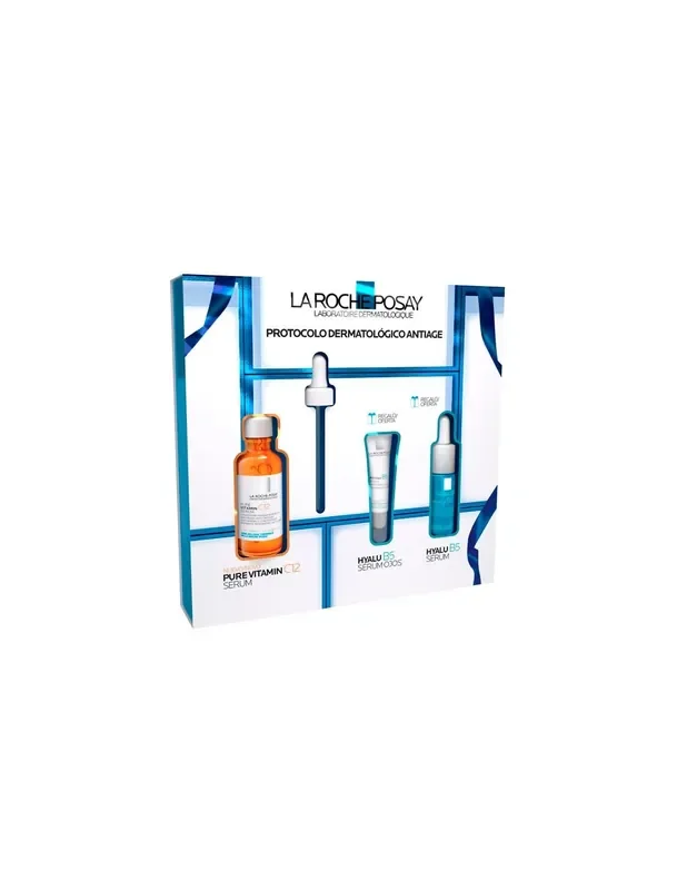 La Roche Posay Pack Pure Vitamin C12 Serum 30 ml + Contorno Hyalu B5 5ml + Hyalu B5 Serum 10ml