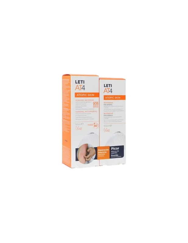 Leti At4 Pack Hidrogel Antipicor 50ml + Crema Intensive 100ml