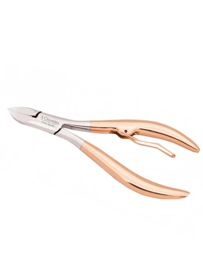 3 Claveles Alicate Uñas Oro Rosa 12 cm – 5″