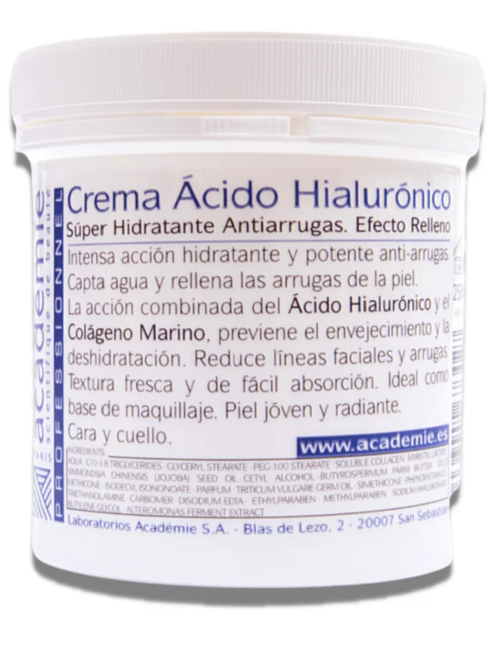 Academie Crema para Rostro Antiarrugas Ácido Hialurónico 250gr