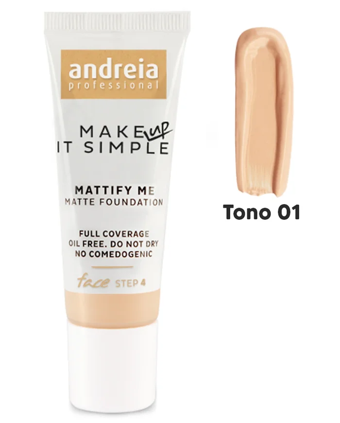 Andreia Matiffy Me Matte Foundation Base de Maquillaje Líquida Mate 25ml Tono 01