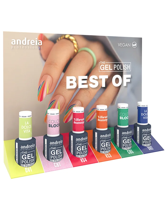 Andreia The Gel Polish Esmalte Semipermanente BEST OF Collection Expositor 6uds 10,5ml