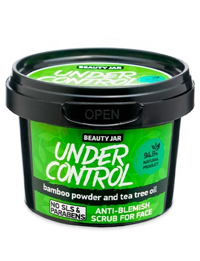Beauty Jar Under Control Exfoliante facial anti imperfecciones con árbol de té y bambú 120g