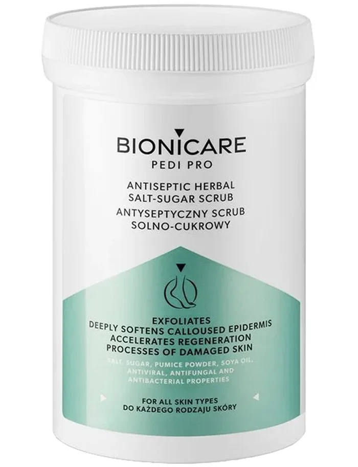 Bionicare Exfoliante Antiséptico con Sal y Azúcar Para Pies Secos Pre-Pedicura 500gr