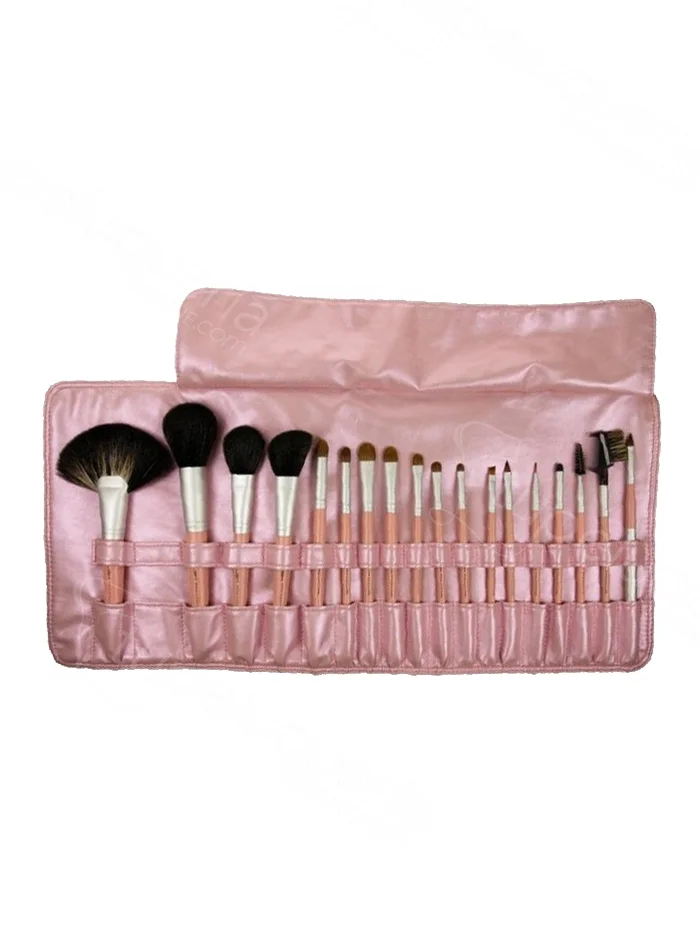 Blush Profesional Manta Maquillaje para 18 Pinceles – Rosa
