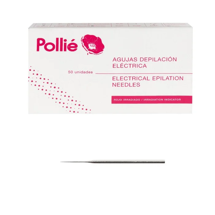 CAJA 50 AGUJAS DEPILACION CONICAS 1,0 RECTA INOX