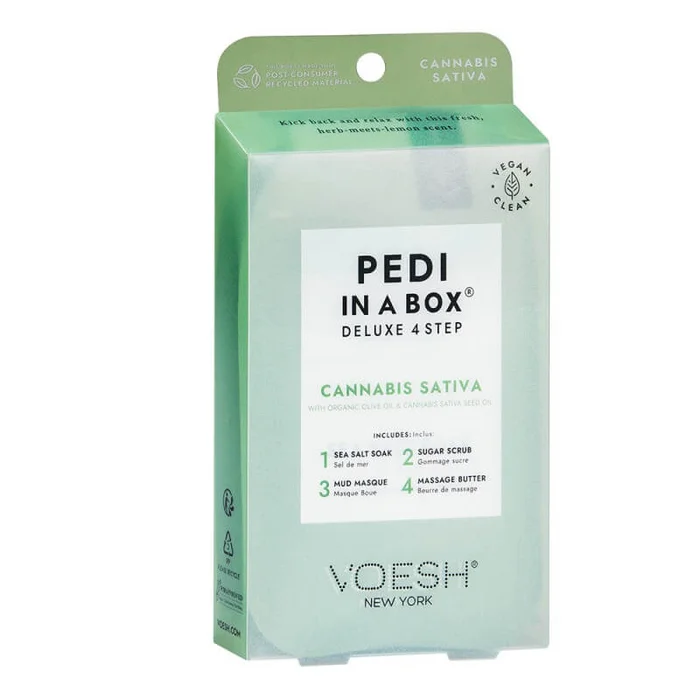 Cannabis sativa Pedi in Box Cuidado de pies en 4 pasos VOESH