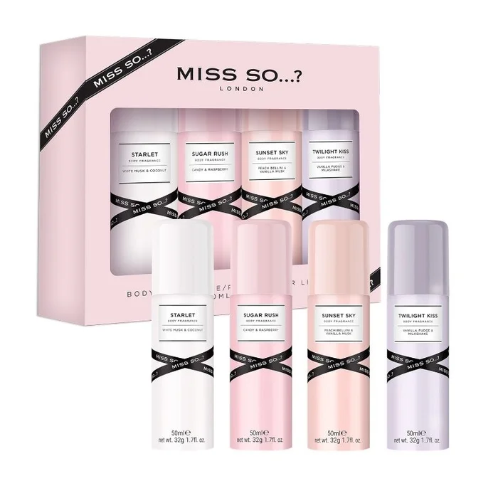 cofre de perfume para el cuerpo Miss So…? 4 x 50ml
