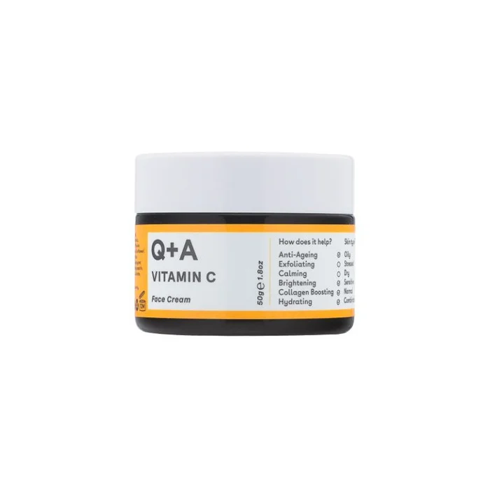Crema facial iluminadora Vitamina C Q+A 50G