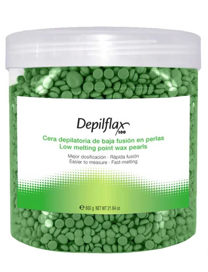 Depilflax Cera Liposoluble de Baja Fusión En Perlas | Cera Verde 600gr