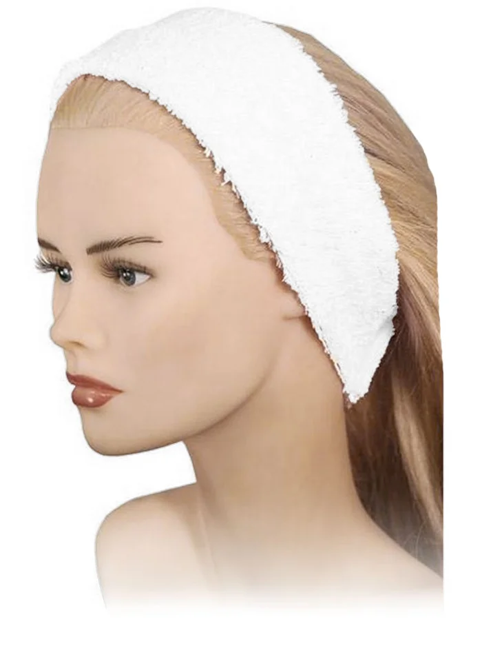 Diadema para el Pelo -Turbante de Rizo con Velcro | Blanca