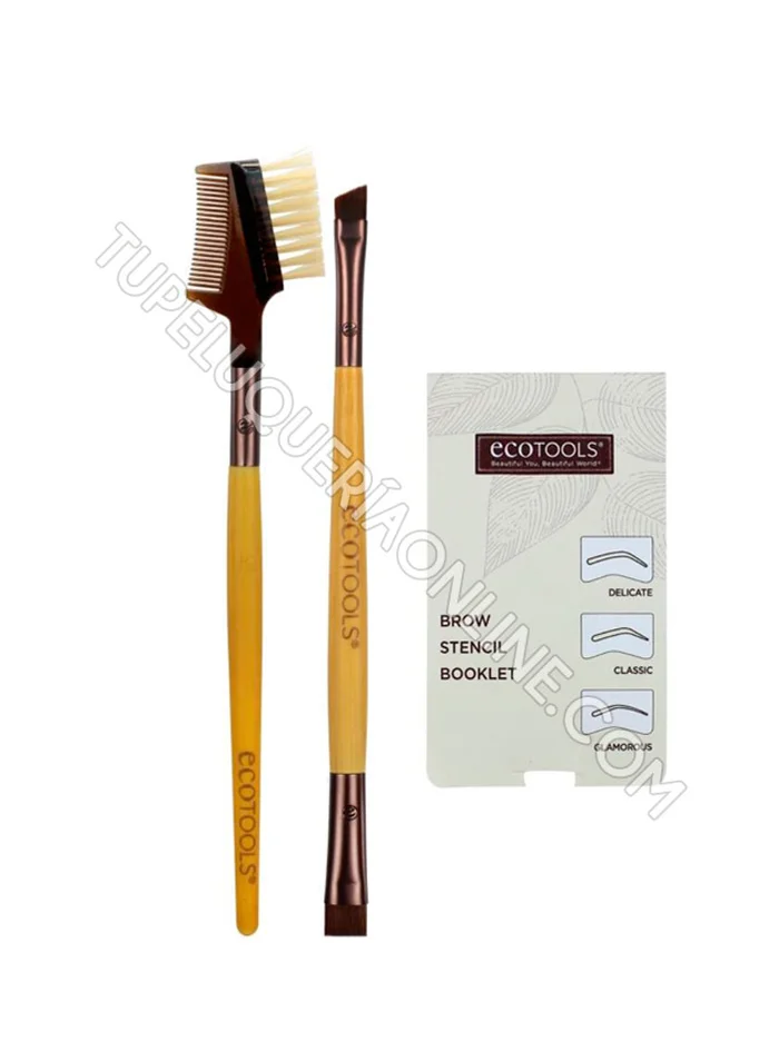 Ecotools 1307 Set Duo de Brochas para Cejas con Plantillas