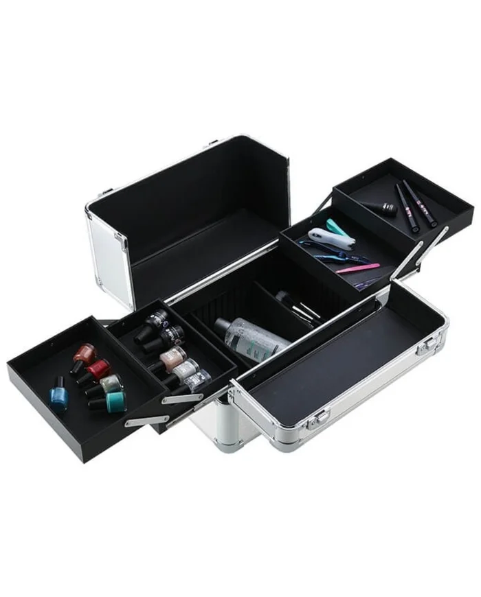 Eurostil Maleta de Aluminio de Maquillaje Color Plata