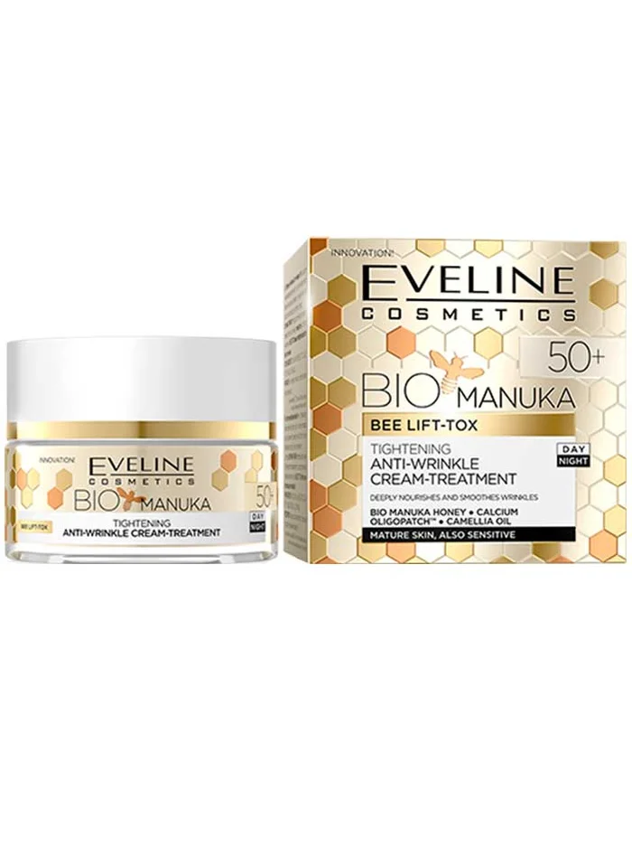 Eveline Cosmetics Bio Manuka 50+ Day & Night Cream | Crema Dia y Noche Pieles Maduras 50ml
