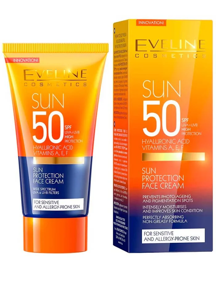 Eveline Cosmetics Sun Protection Face Cream | Protector Solar Facial SPF50 50ml.