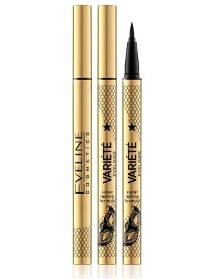 Eveline Cosmetics Varieté Ultra Black & Waterproof – Delineador de Ojos
