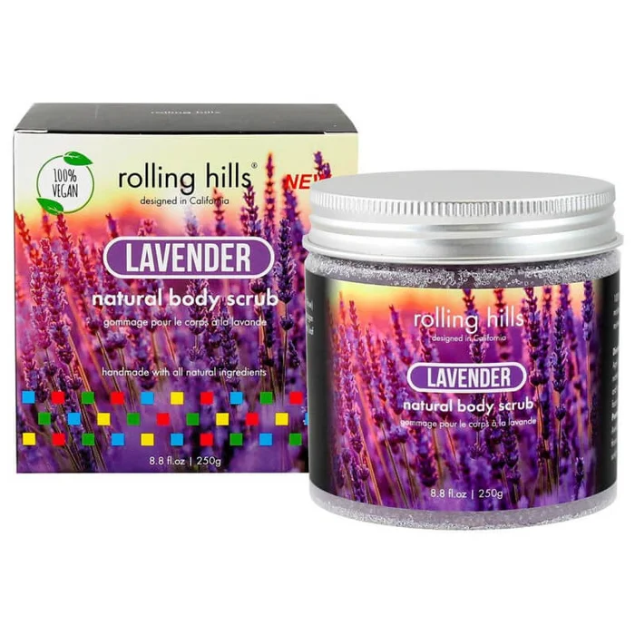 Exfoliante corporal natural de lavanda Rolling Hills 280g