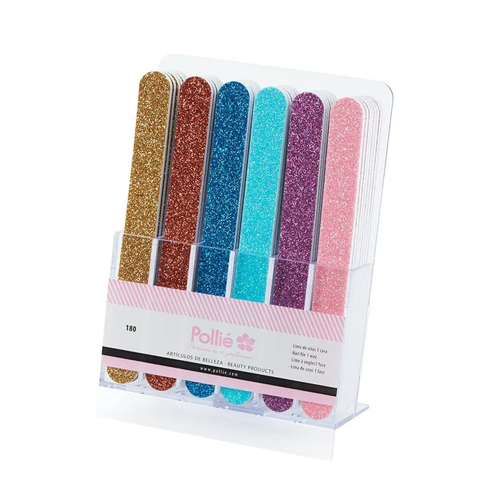 EXPOSITOR 42 LIMAS DECORADAS PURPURINA