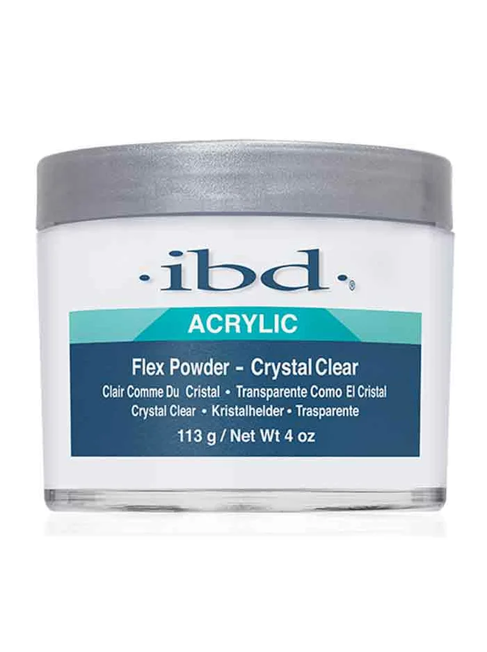 IBD Acrylic Flex Powder Crystal CLEAR | Polvo Acrílico Súper Fino Transparente Cristal 113 gr.