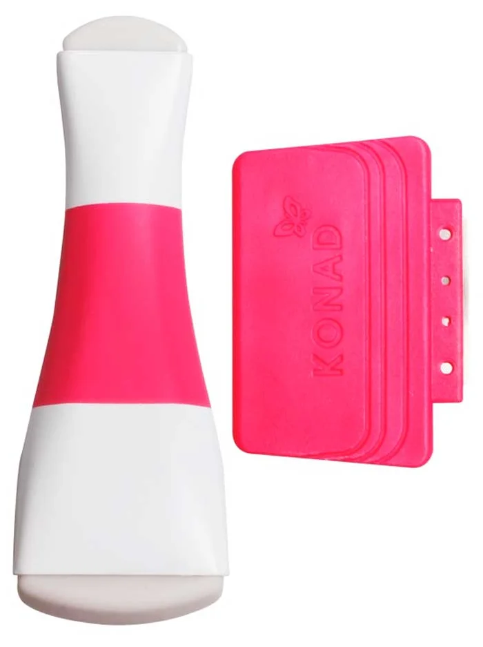 Konad Sello doble cuadrado + Raspador