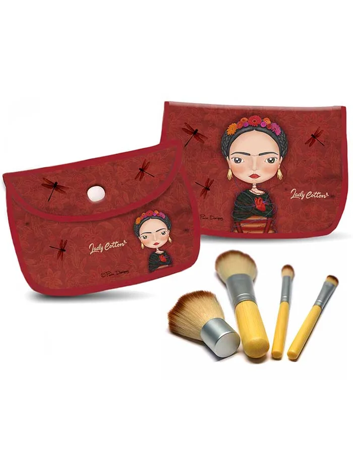 Lady Cotton Set de Brochas Portatil Frida Kahlo