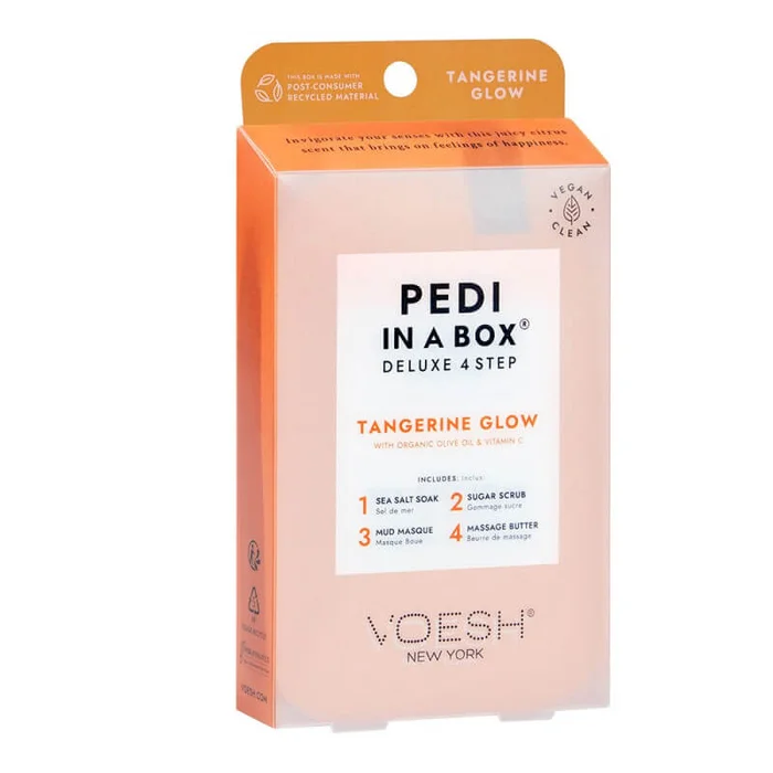 Mandarine Tangerine Glow Pedi in Box Cuidado de pies en 4 pasos VOESH