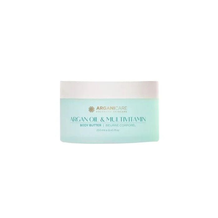 Manteca corporal de aceite de argán y multivitaminas Arganicare 250ML