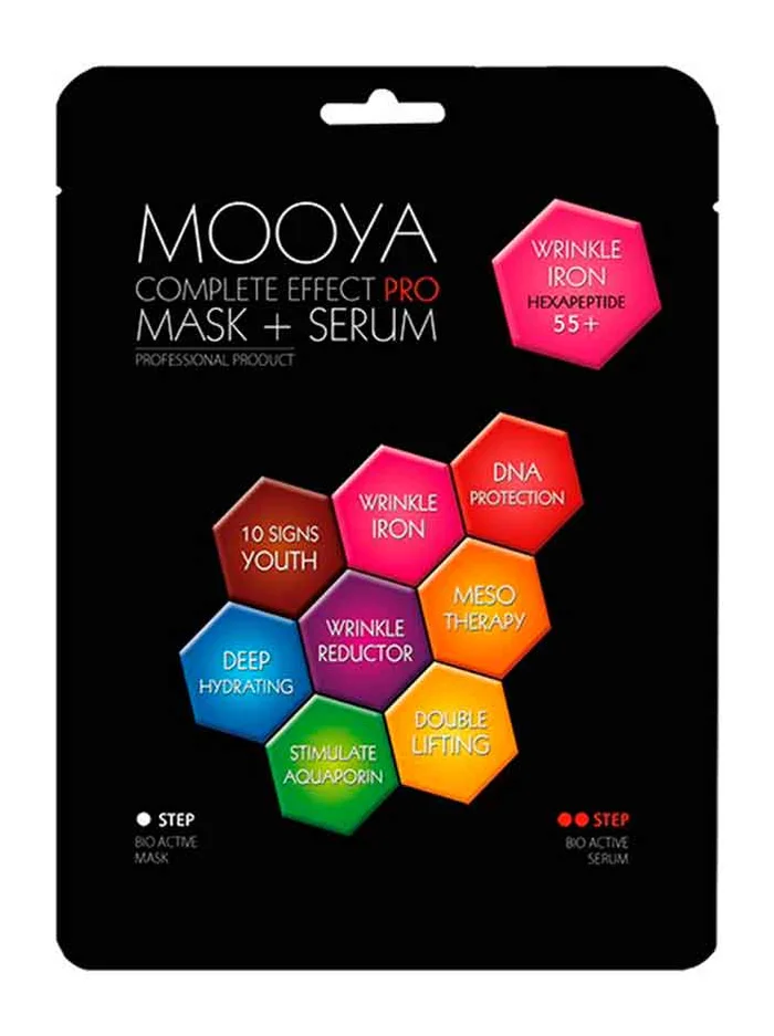 Mooya Máscara + Sérum PRO Alisado de Arrugas con Hexapéptidos