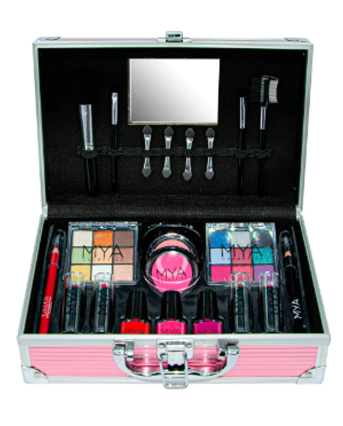 Mya Travel Maletín de Maquillaje Metallic Pink