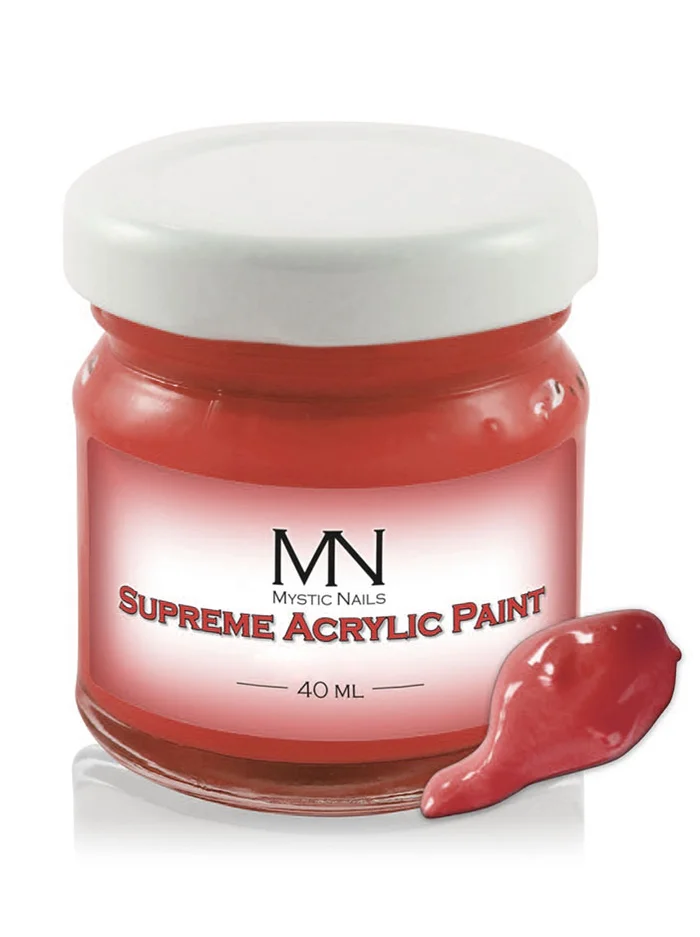 Mystic Nails Supreme Acrylic Paint | 04-Rojo 40ml.