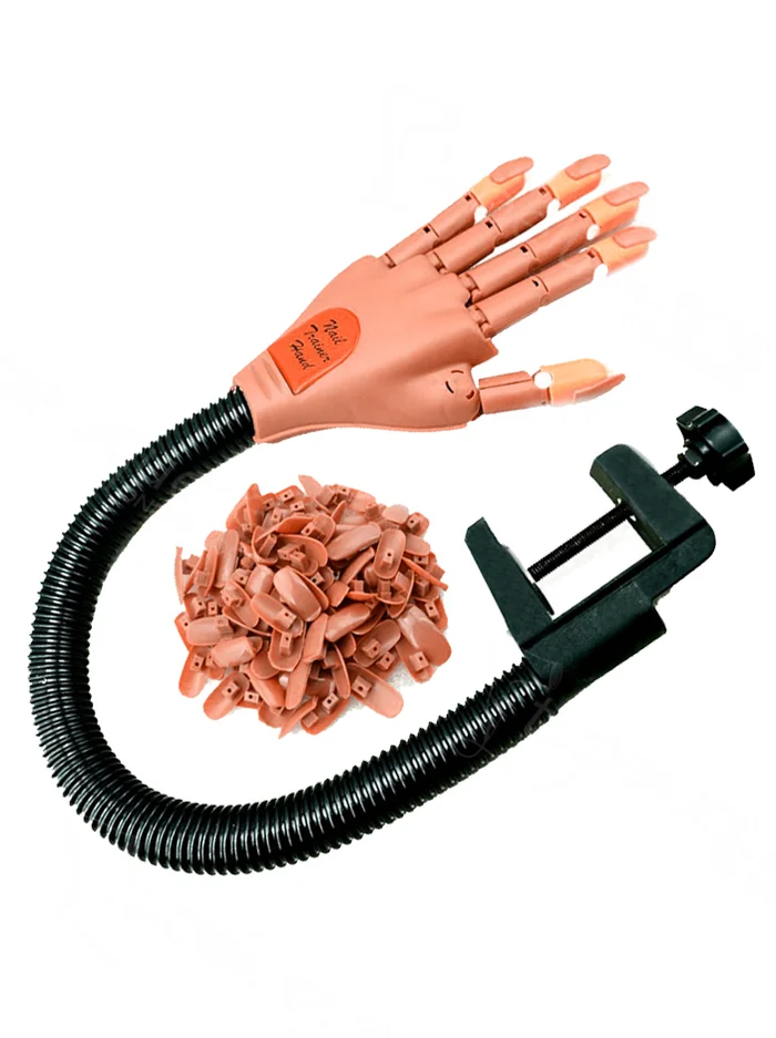 Nail Trainer Practice Hand | Mano de Prácticas con Soporte de Mesa