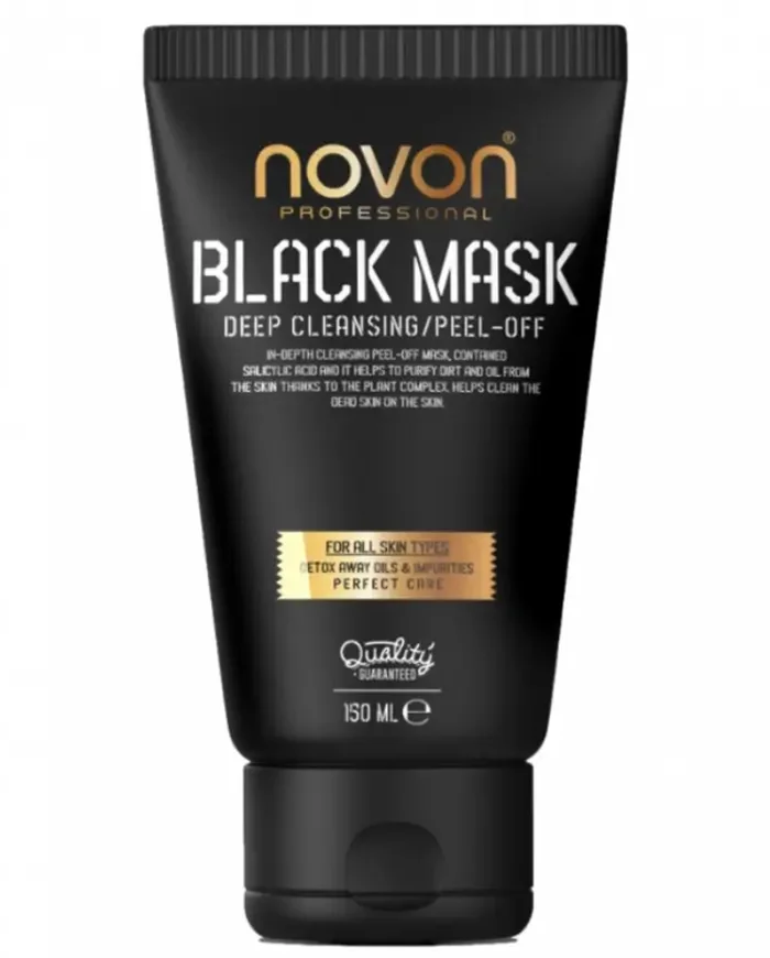 Novon Black Mask Deep Cleansing Mascarilla Negra Purificante y Peel Off 150ml