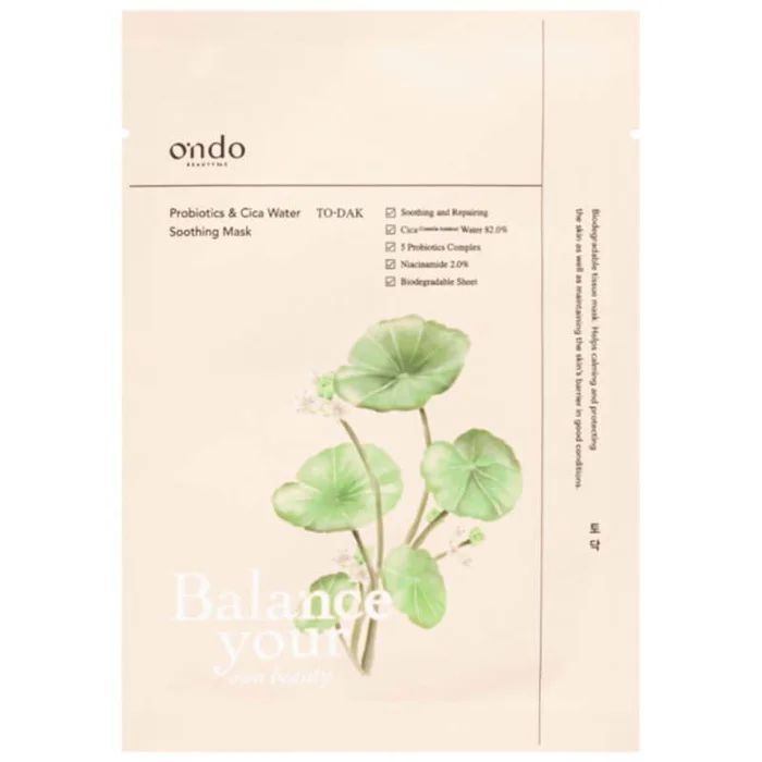 Ondo Beauty Probióticos & Cica Water To-dak Mascarilla Suavizante