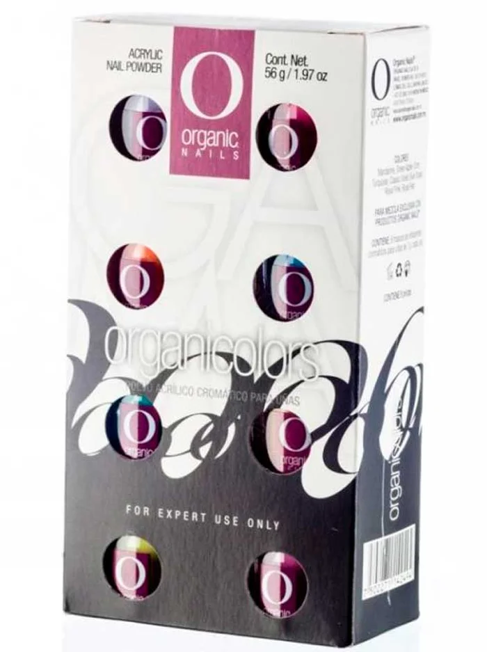 Organic Nails Organicolors Polvo Acrilico Para Uñas Pack 8 Unidades