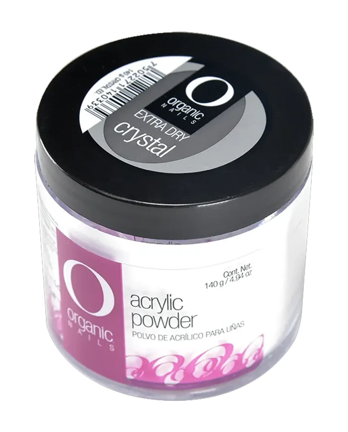 Organic Nails Polvo Acrílico de Secado Rápido Para Uñas Crystal 140g
