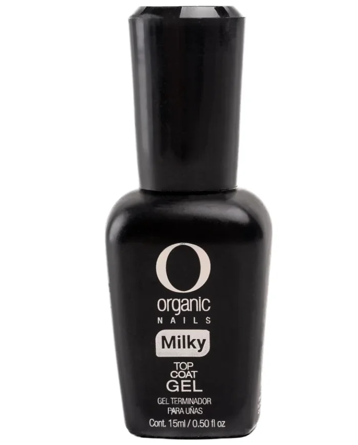 Organic Nails Top Coat Gel Milky 15ml.