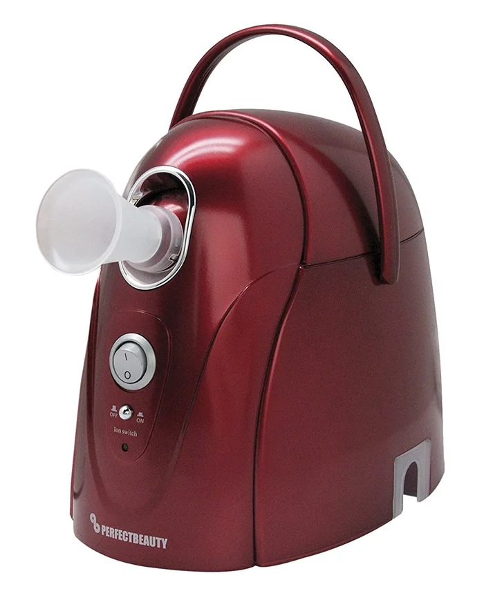 Perfect Beauty Ozono Facial Iónico Generador de Vapor Portatil Rojo