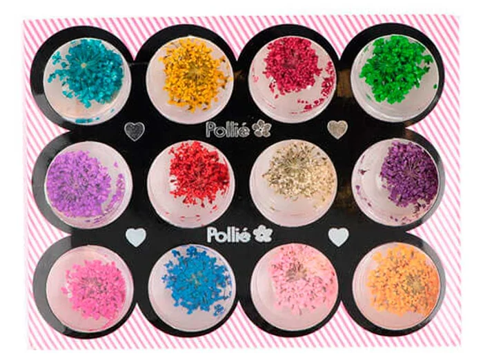 Pollie Decoracion de Uñas Flores Secas para Nail Art